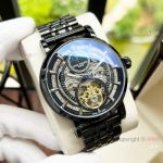 Faux Patek Philippe Skeleton Black watches with Moon phase